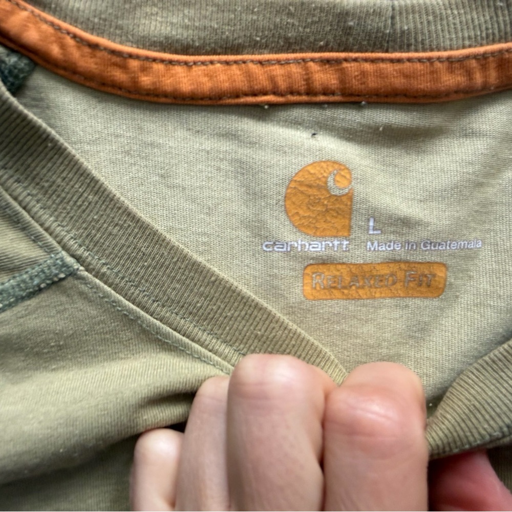 Carhartt Olive and Gray Pocket T-Shirts - Picture 6 of 9